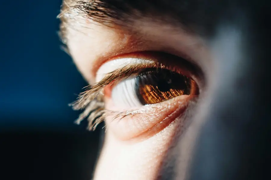 Person's right eye